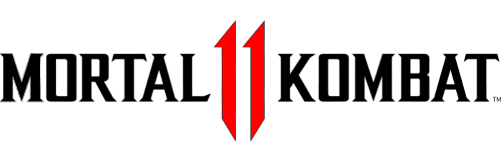black Mortal Kombat 11 logo with red number